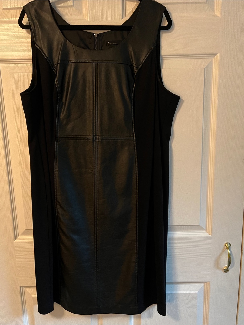 Sexy slimming Black Faux Leather Panels- 22w